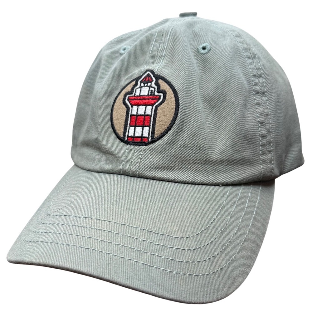 American Dry Goods Harbor Town Golf Links Lighthouse Hat Sage Green Cotton‎ Cap